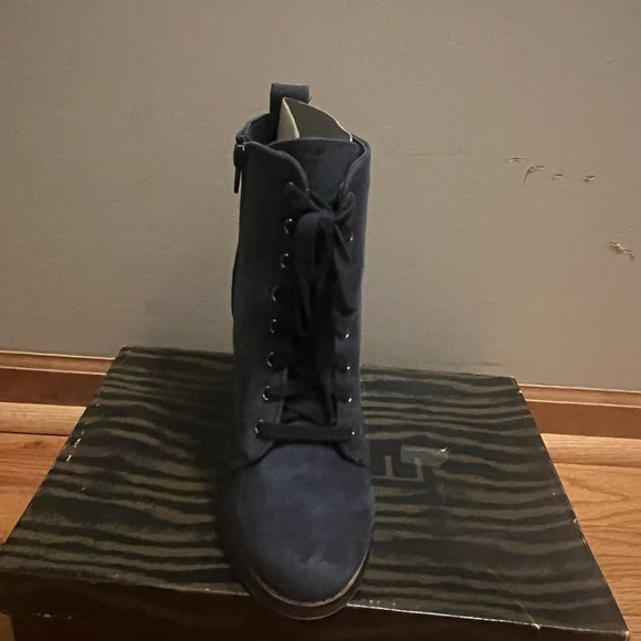 Women's Navy Ankle Boots - Picture 2 of 2